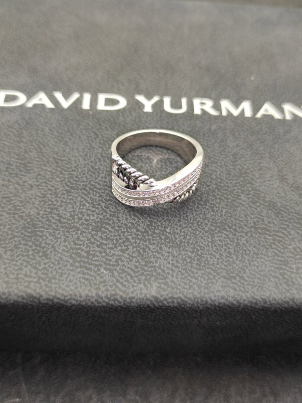 David Yurman 925 Silver Rings with Original Pouch
